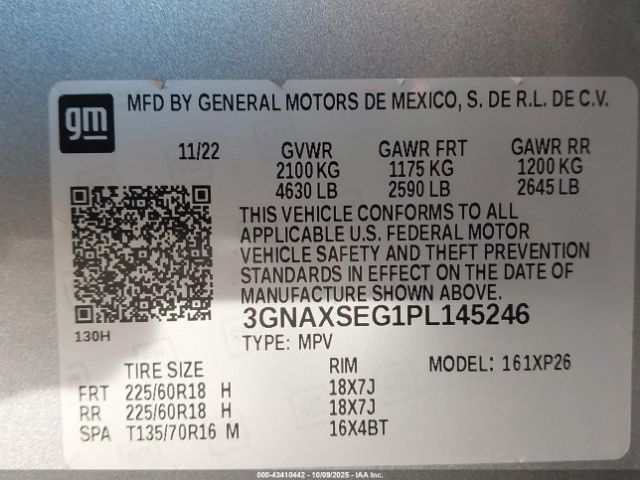 2023 CHEVROLET EQUINOX 3GNAXSEG1PL145246 Photo 8