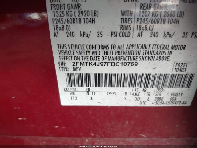 2015 FORD EDGE 2FMTK4J97FBC10769 Photo 8