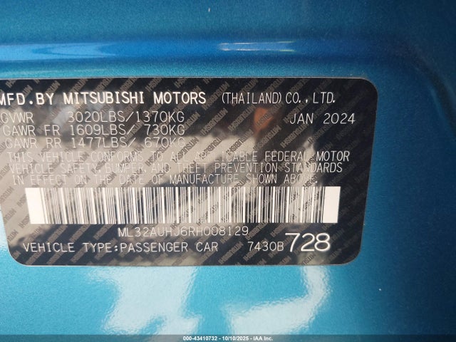 ML32AUHJ6RH008129 Mitsubishi mivec