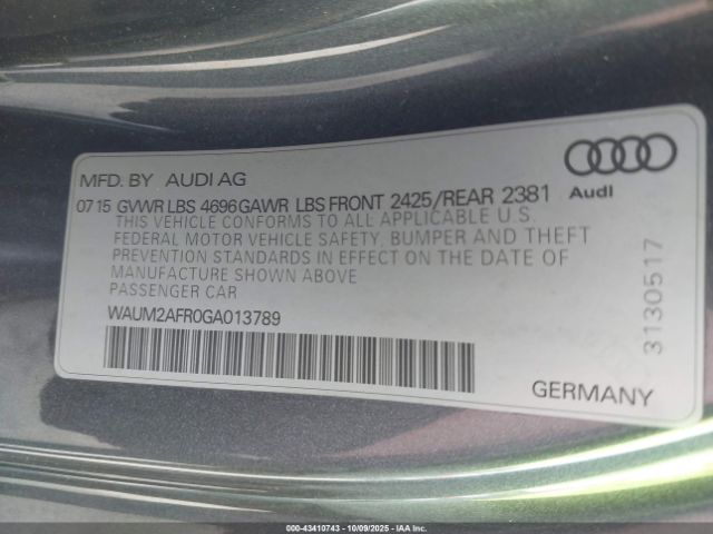 2016 AUDI A5 WAUM2AFR0GA013789 Photo 8