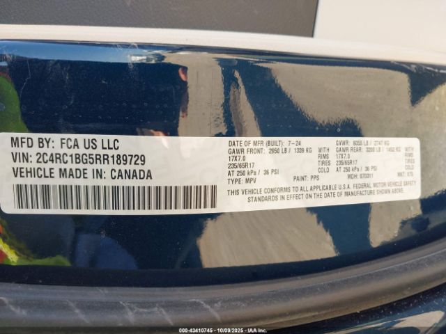 2024 CHRYSLER PACIFICA 2C4RC1BG5RR189729 Photo 8