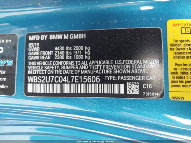 2020 BMW M2 WBS2U7C04L7E15606 Photo 8