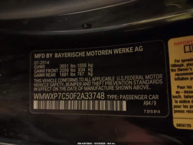 2015 MINI HARDTOP WMWXP7C50F2A33748 Photo 8