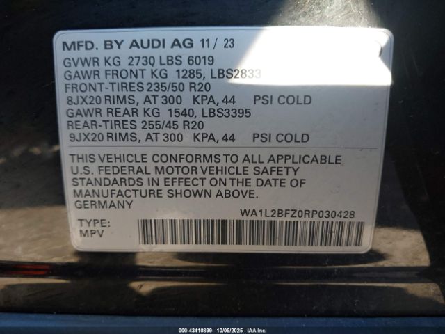 2024 AUDI Q4 E-TRON WA1L2BFZ0RP030428 Photo 8