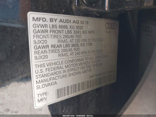2018 AUDI Q7 WA1VAAF70JD038278 Photo 8