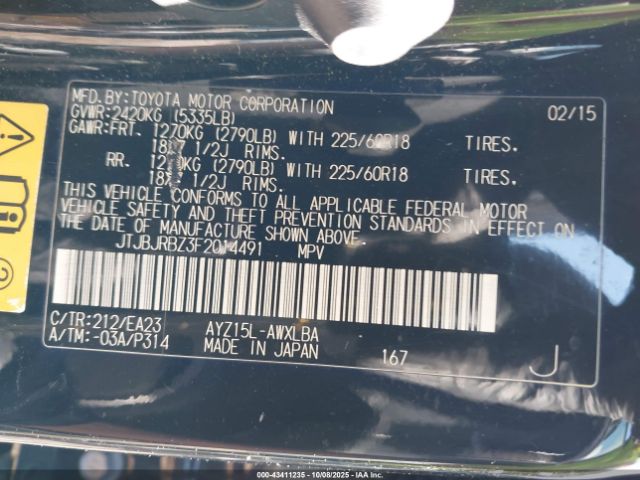 2015 LEXUS NX 300H JTJBJRBZ3F2014491 Photo 8