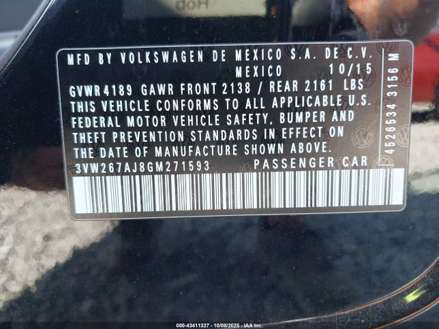 3VW267AJ8GM271593 Volkswagen Jetta 1.4t S
