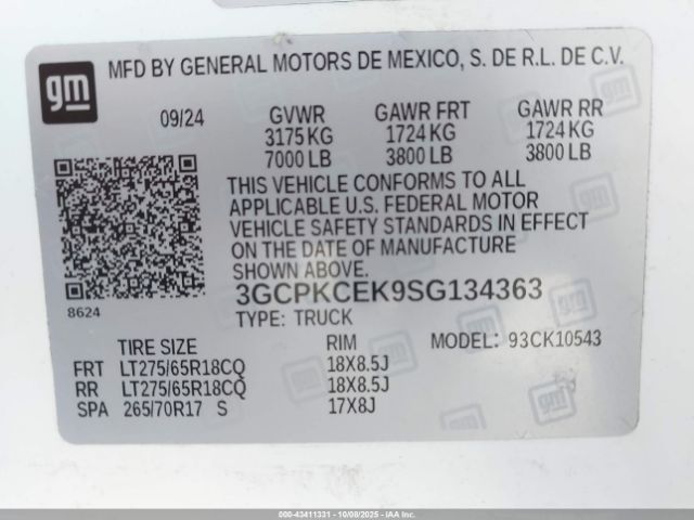 2025 CHEVROLET SILVERADO 1500 3GCPKCEK9SG134363 Photo 8