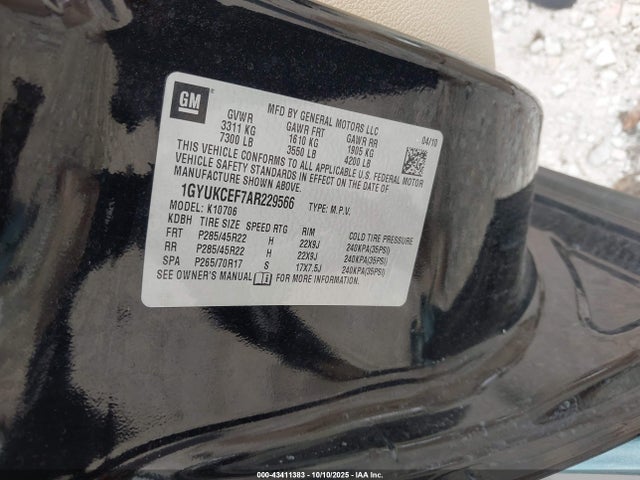 2010 CADILLAC ESCALADE 1GYUKCEF7AR229566 Photo 8