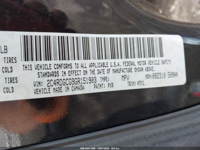 2016 DODGE GRAND CARAVAN 2C4RDGCG9GR151903 Photo 8