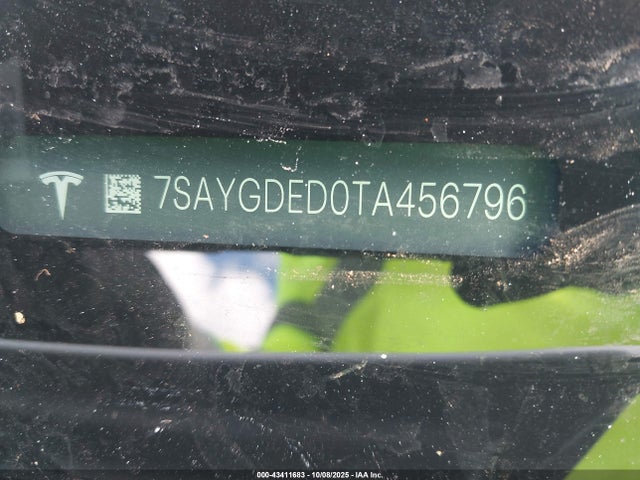 2026 Tesla Model Y Rwd მანქანა იყიდება აუქციონზე, vin: 7SAYGDED0TA456796, აუქციონის ნომერი: 43411683