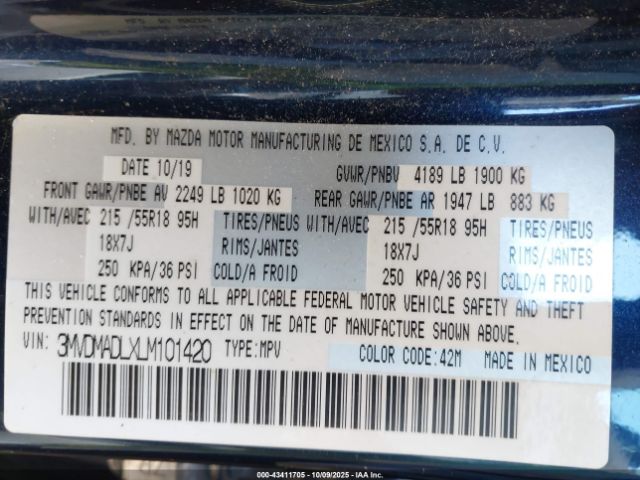 2020 MAZDA CX-30 3MVDMADLXLM101420 Photo 8