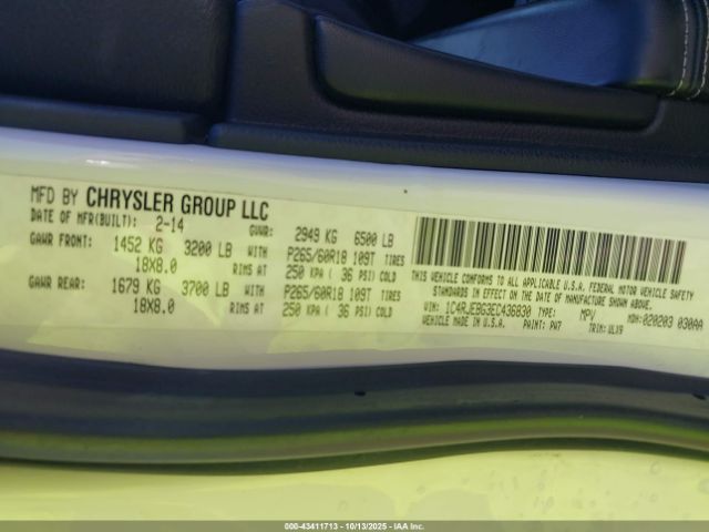 2014 JEEP GRAND CHEROKEE 1C4RJEBG3EC436830 Photo 8