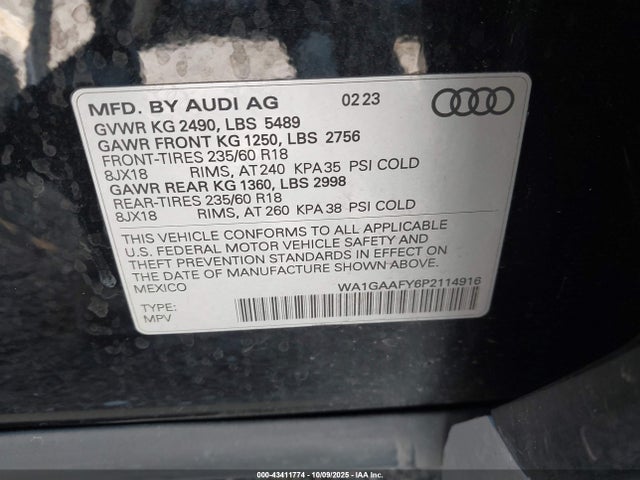 2023 AUDI Q5 WA1GAAFY6P2114916 Photo 8
