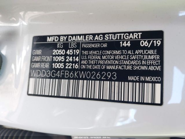 2019 MERCEDES-BENZ A 220 WDD3G4FB6KW026293 Photo 8