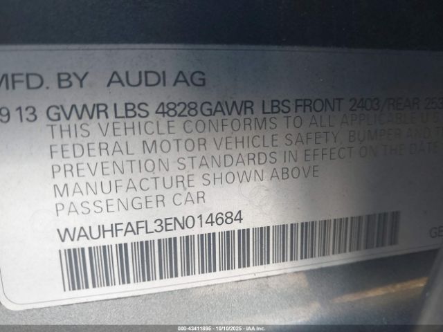 2014 AUDI A4 WAUHFAFL3EN014684 Photo 8