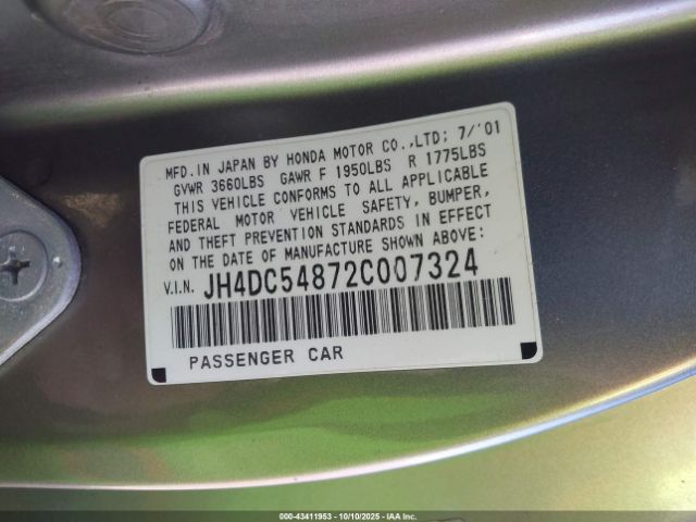 2002 ACURA RSX JH4DC54872C007324 Photo 8