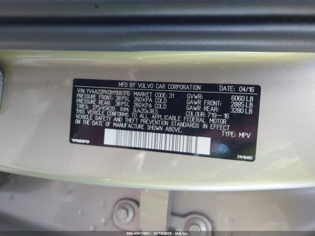 2017 VOLVO XC90 YV4A22PK0H1106176 Photo 8