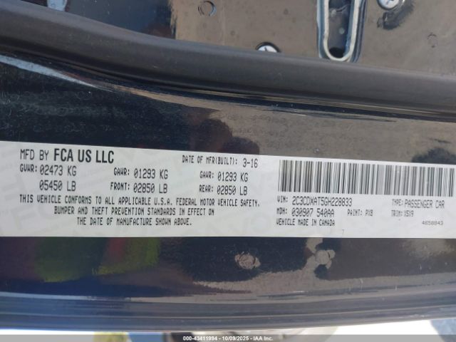 2016 DODGE CHARGER 2C3CDXAT5GH228833 Photo 8