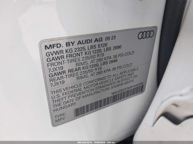 2024 AUDI Q3 WA1DECF34R1042095 Photo 8