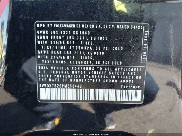 2023 VOLKSWAGEN TAOS 3VVDX7B29PM350448 Photo 8