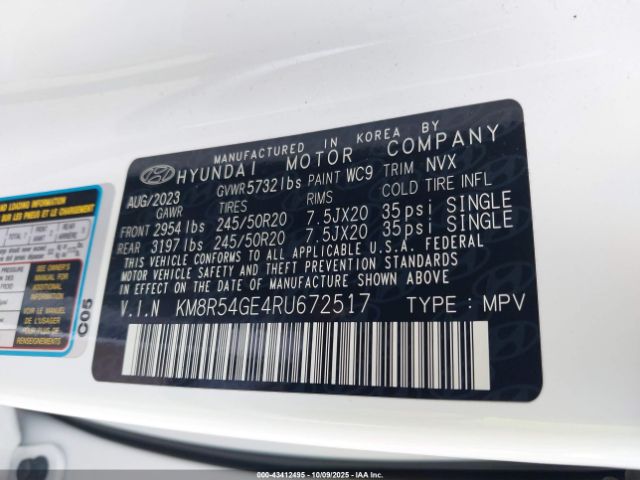 2024 HYUNDAI PALISADE KM8R54GE4RU672517 Photo 8