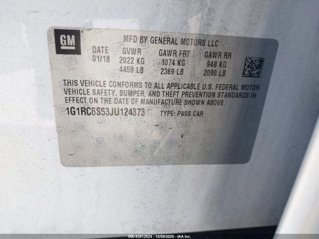 2018 CHEVROLET VOLT 1G1RC6S53JU124373 Photo 8