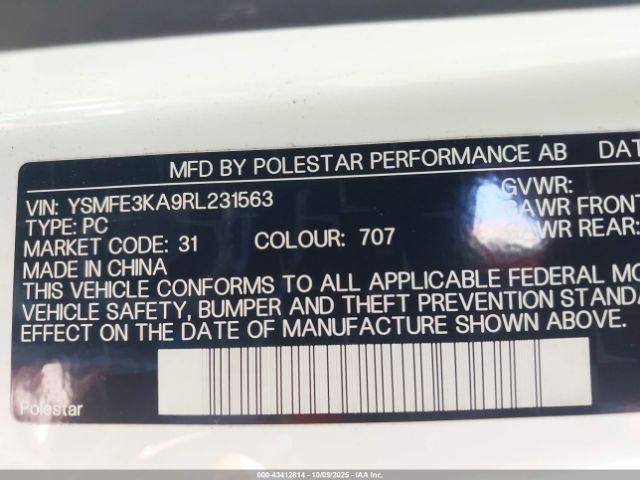 2024 POLESTAR 2 YSMFE3KA9RL231563 Photo 8