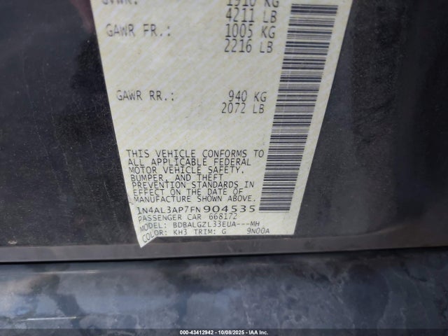 1N4AL3AP7FN904535 Nissan 2015
