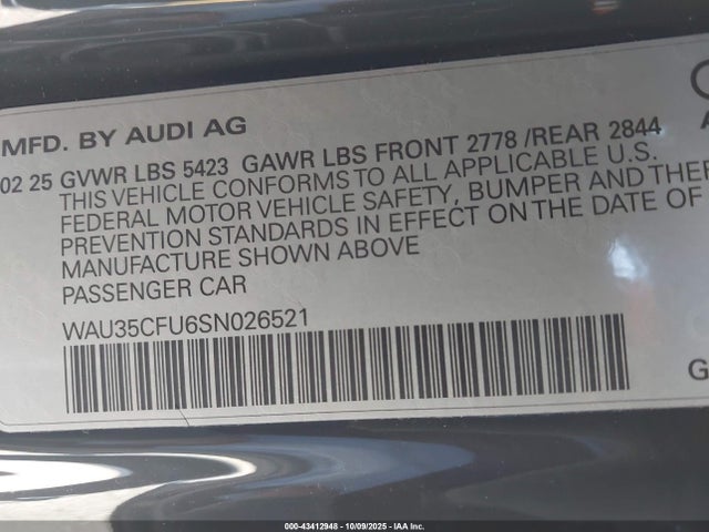 2025 AUDI S5 WAU35CFU6SN026521 Photo 8