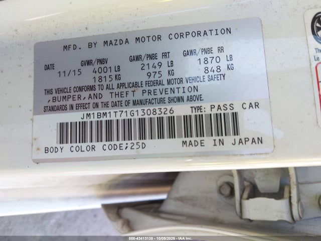 JM1BM1T71G1308326 Mazda pe