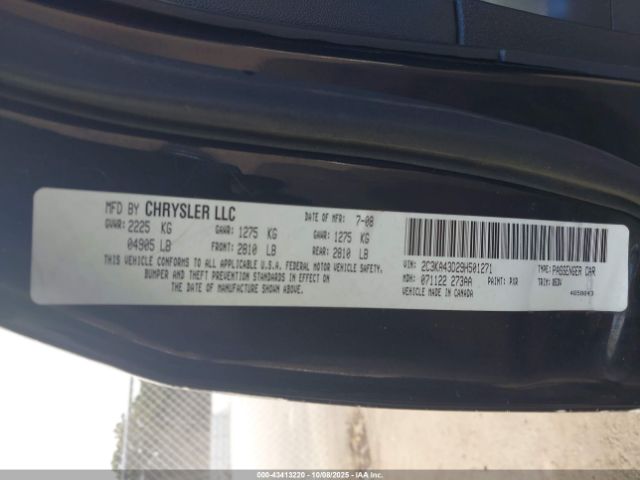 2009 CHRYSLER 300 2C3KA43D29H501271 Photo 8