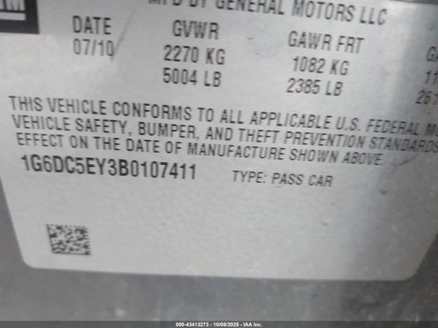 2011 CADILLAC CTS 1G6DC5EY3B0107411 Photo 8