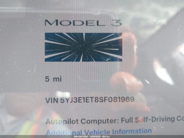2025 TESLA MODEL 3 5YJ3E1ET8SF081969 Photo 6