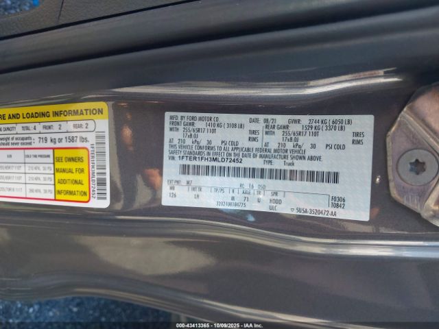 2021 FORD RANGER 1FTER1FH3MLD72452 Photo 8