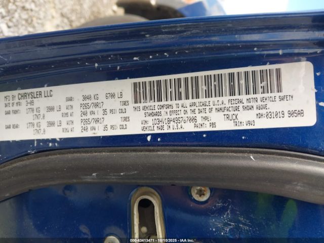 2009 DODGE RAM 1500 1D3HV18P49S787006 Photo 8