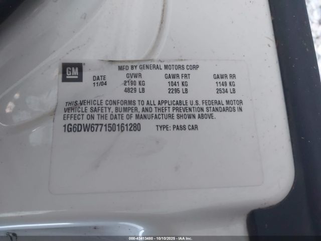 2005 CADILLAC STS 1G6DW677150161280 Photo 8