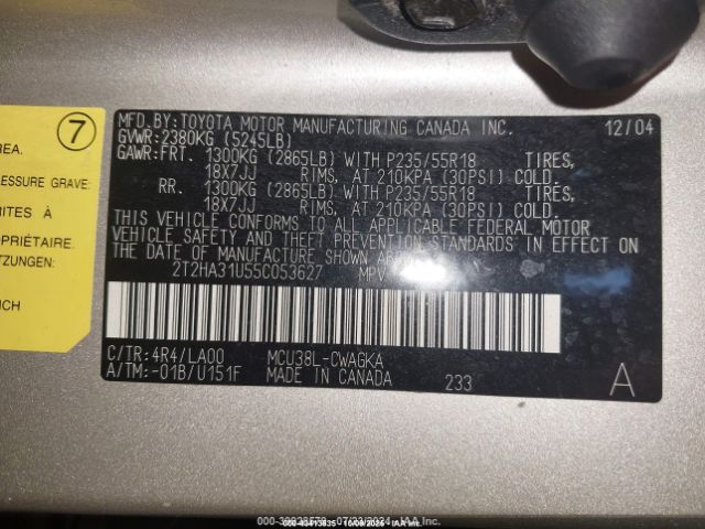 2005 LEXUS RX 330 2T2HA31U55C053627 Photo 8