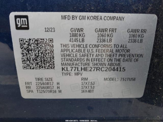 2024 CHEVROLET TRAX KL77LHE27RC204415 Photo 8