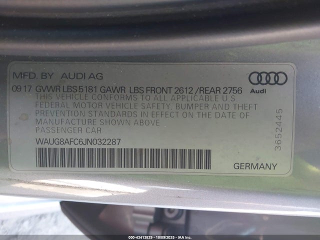 2018 AUDI A6 WAUG8AFC6JN032287 Photo 8