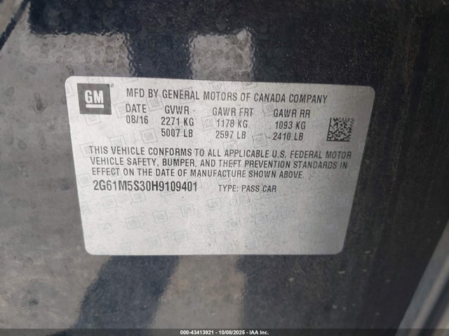 2017 CADILLAC XTS 2G61M5S30H9109401 Photo 8