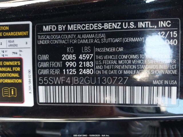 2016 MERCEDES-BENZ C 300 55SWF4JB2GU130727 Photo 8