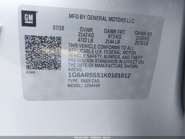 2019 CADILLAC CTS 1G6AR5SS1K0101012 Photo 8