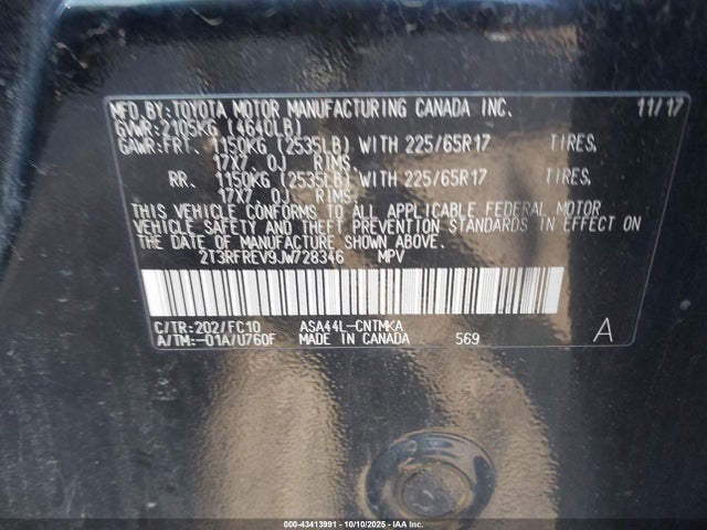 2018 TOYOTA RAV4 2T3RFREV9JW728346 Photo 8