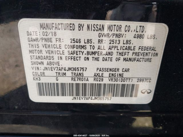 2018 INFINITI Q50 JN1EV7AP4JM365757 Photo 8