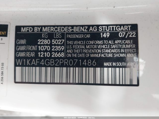 2023 MERCEDES-BENZ C 300 W1KAF4GB2PR071486 Photo 8