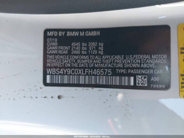 2020 BMW M4 WBS4Y9C0XLFH46575 Photo 8