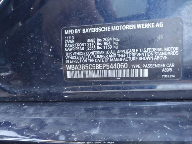 2014 BMW 328I WBA3B5C58EP544060 Photo 8