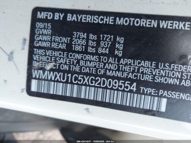 2016 MINI HARDTOP WMWXU1C5XG2D09554 Photo 8