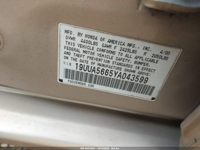 2000 ACURA TL 19UUA5665YA043599 Photo 8